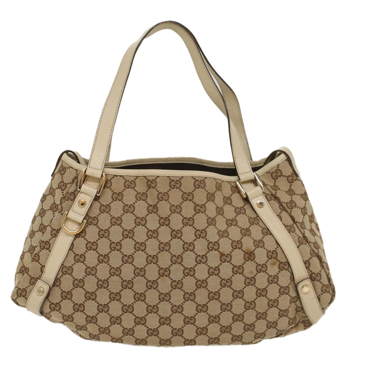 GUCCI GG Canvas Shoulder Bag Beige 130736 54128