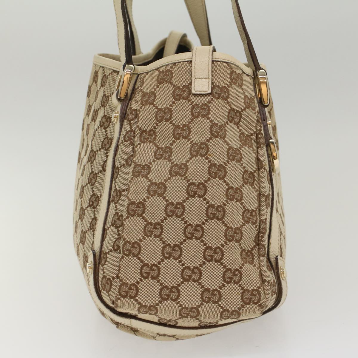 GUCCI GG Canvas Shoulder Bag Beige 130736 54128
