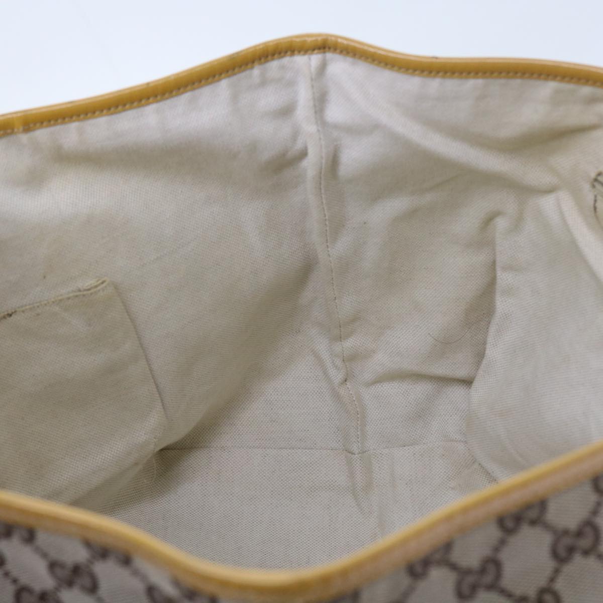 GUCCI GG Canvas Sherry Line Tote Bag Beige Pink white 211970 54129