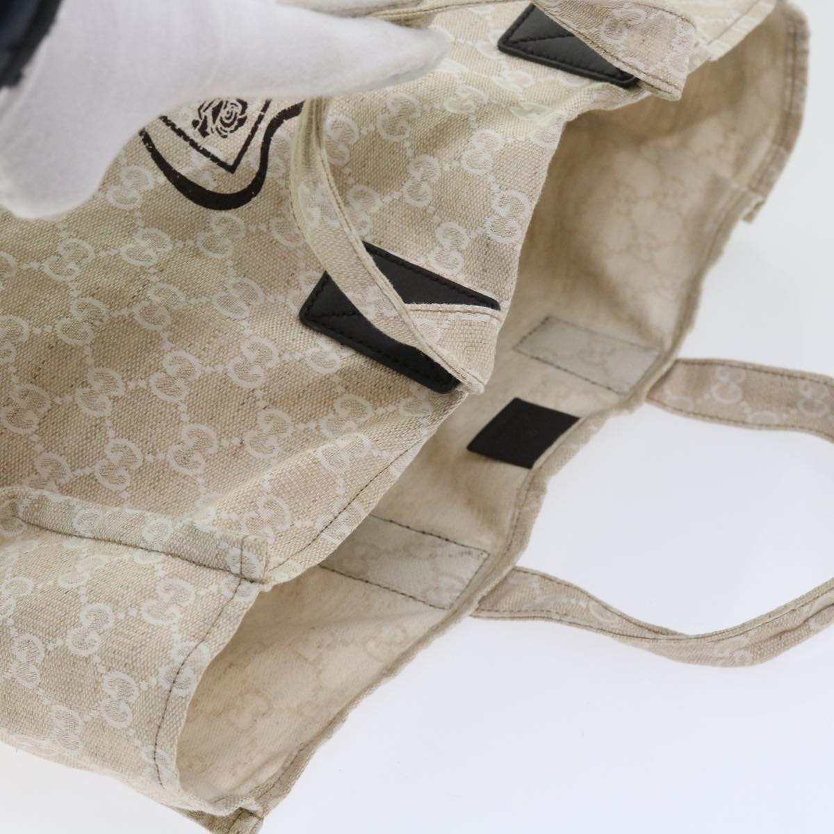 GUCCI GG Canvas Hand Bag Beige 283411 54131