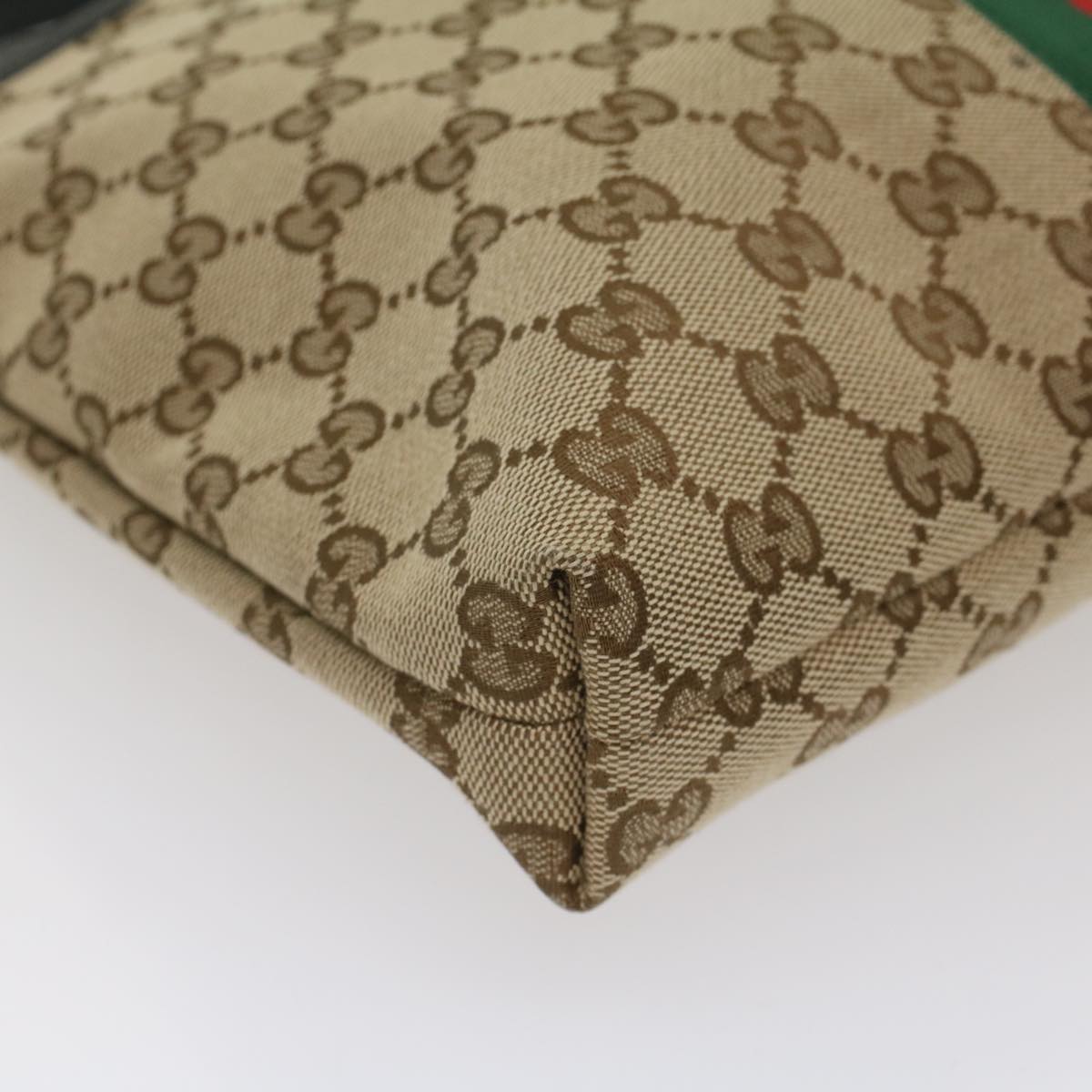 GUCCI GG Supreme Web Sherry Line Shoulder Bag Beige Red Green 388926 54134