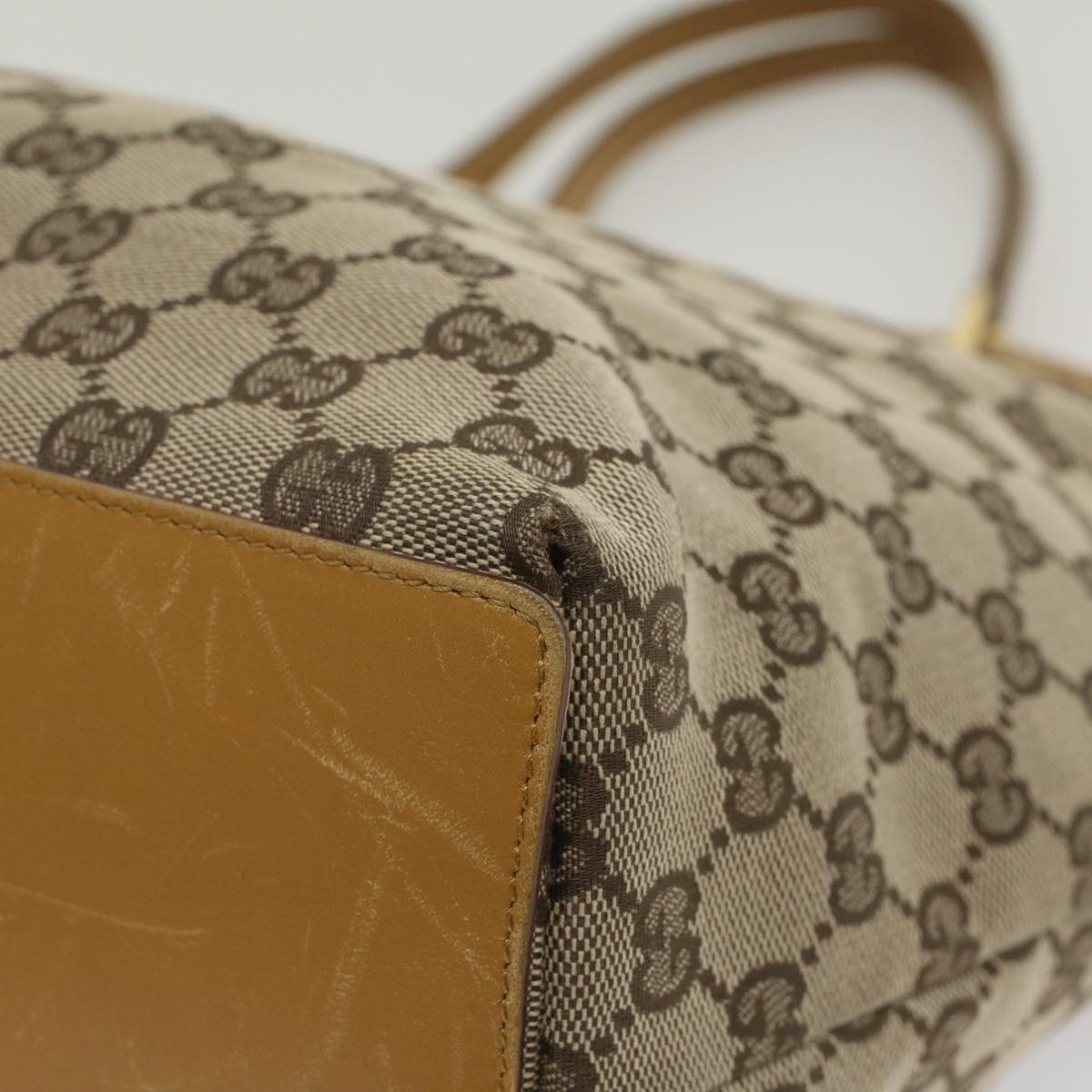 GUCCI GG Canvas Tote Bag Beige 002 1098 2404 54326