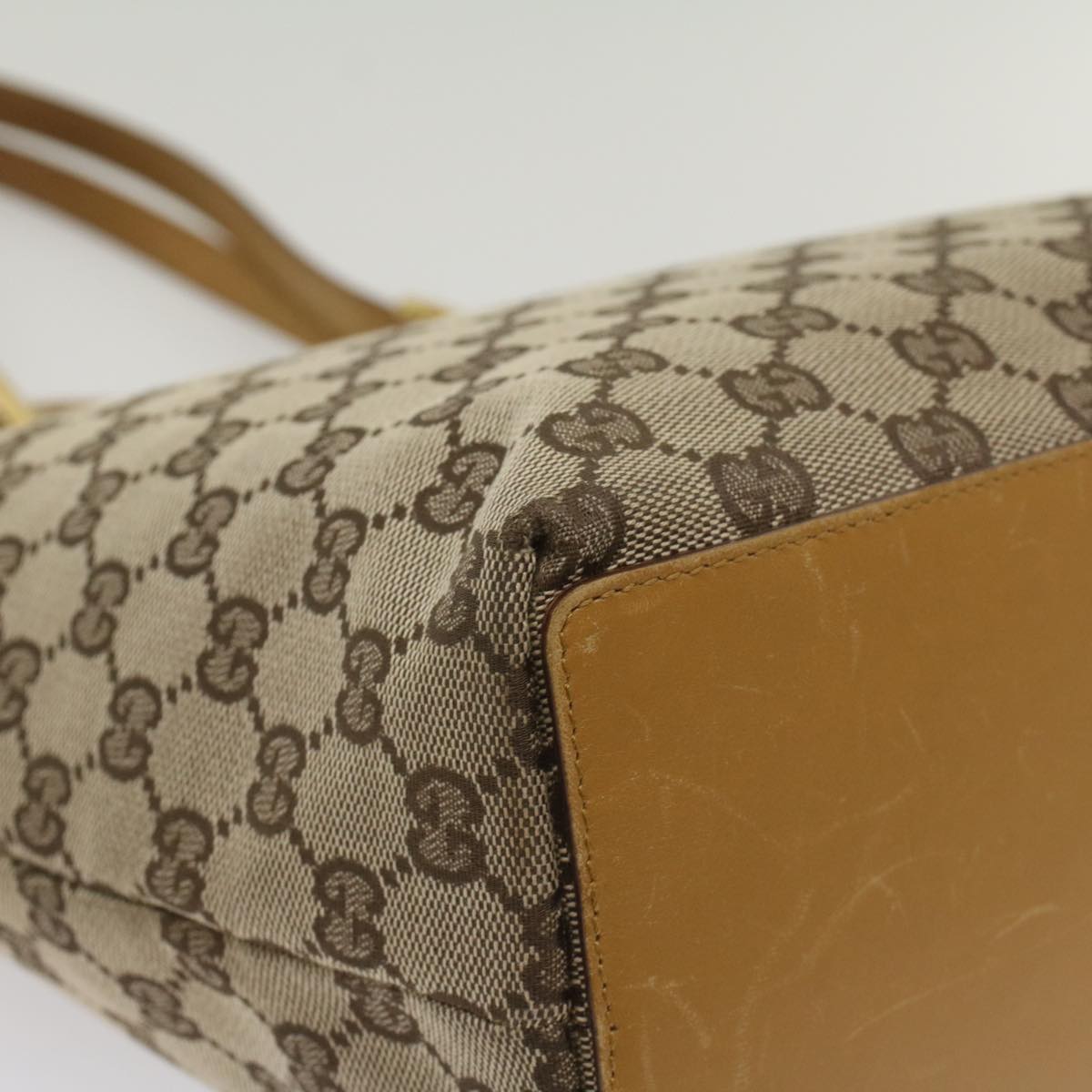 GUCCI GG Canvas Tote Bag Beige 002 1098 2404 54326