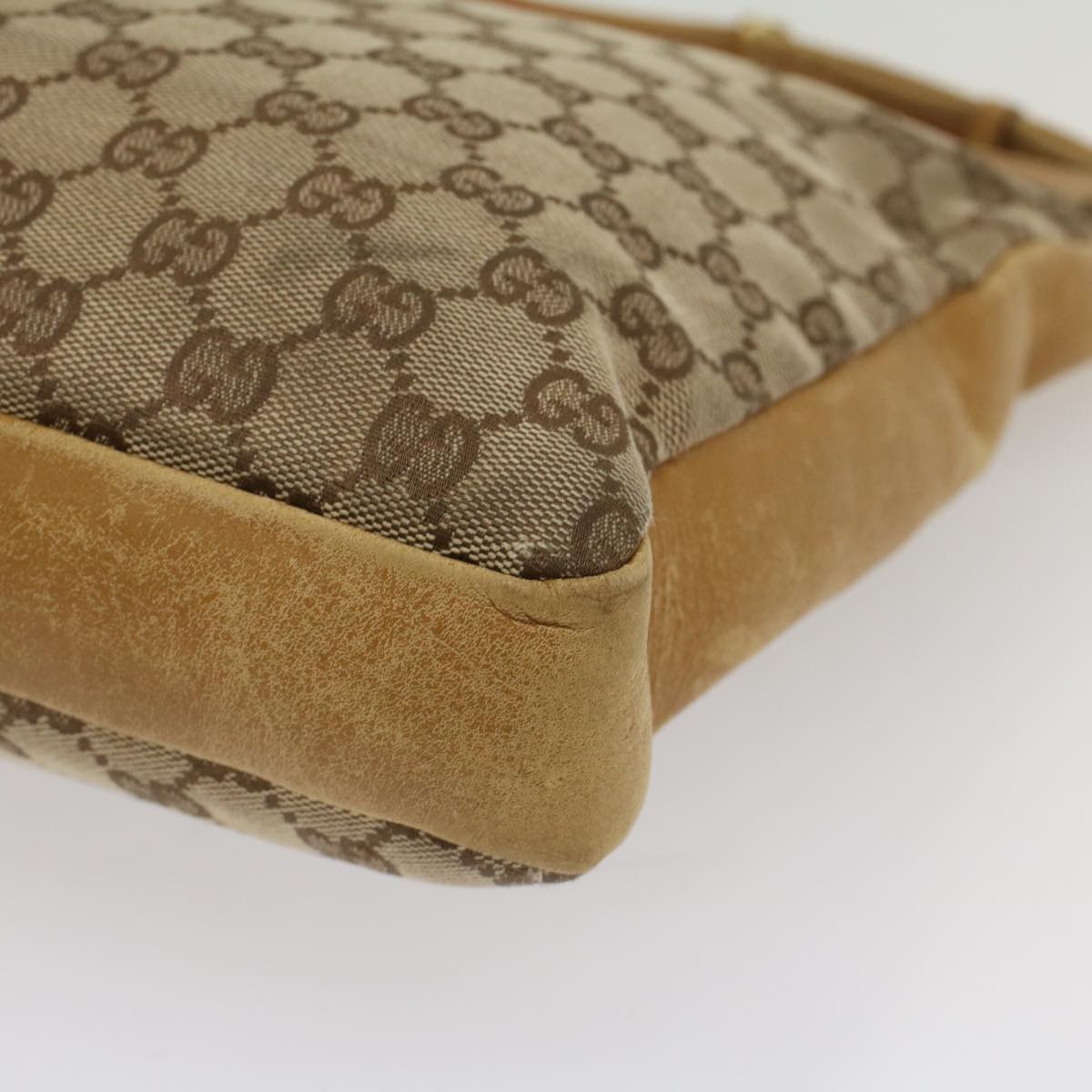 GUCCI GG Canvas Sherry Line Shoulder Bag Beige Red 001 4094 002113 54327