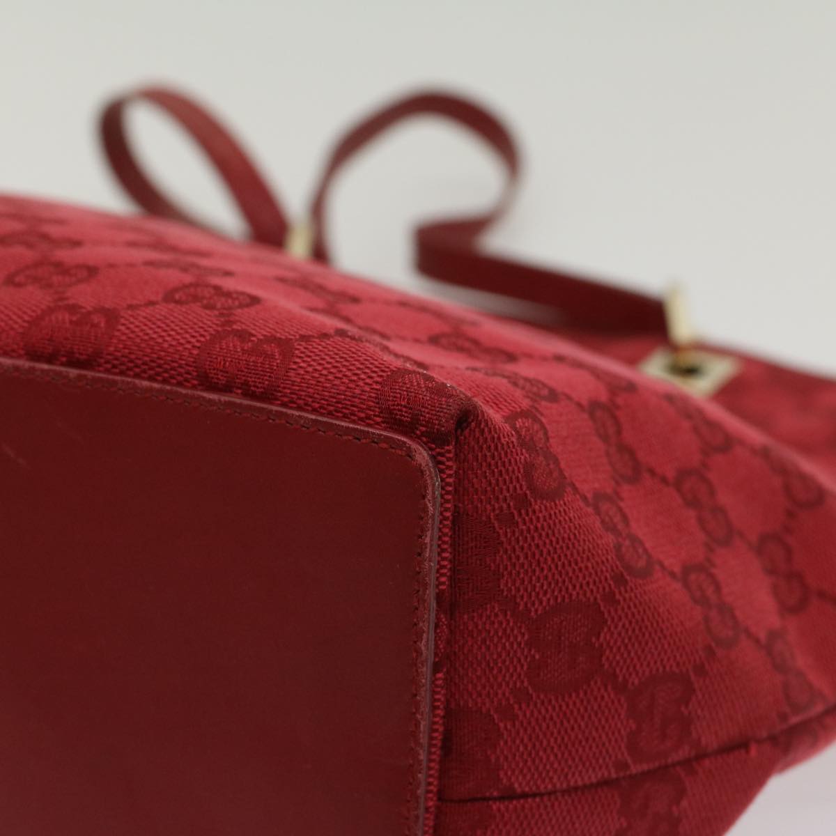 GUCCI GG Canvas Tote Bag Red 002 1098 3444 54328