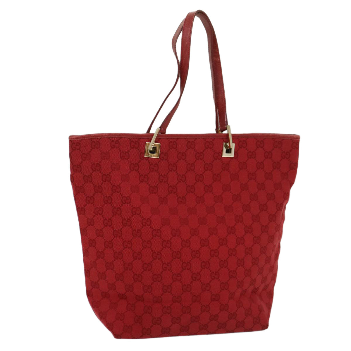 GUCCI GG Canvas Tote Bag Red 002 1098 3444 54328