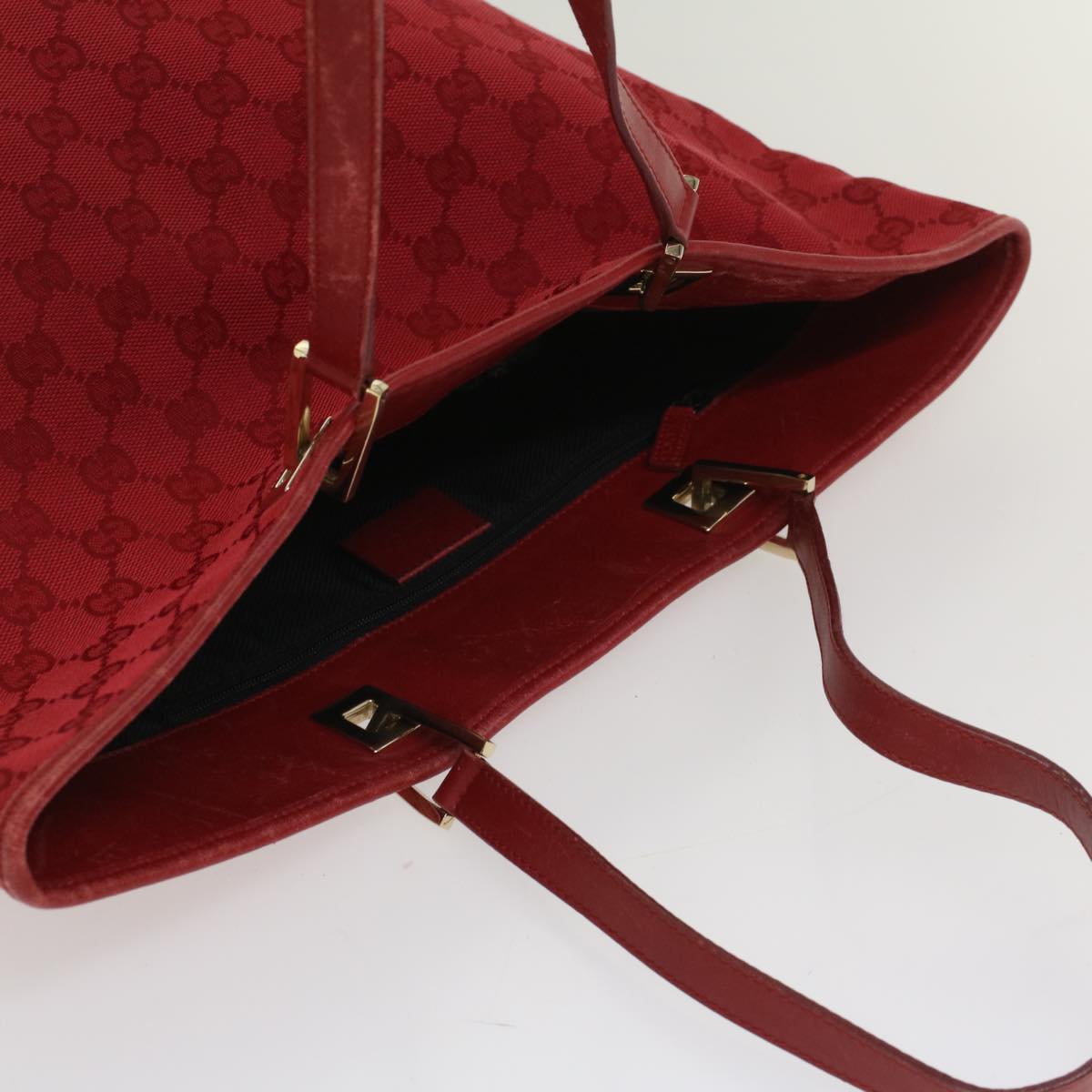 GUCCI GG Canvas Tote Bag Red 002 1098 3444 54328