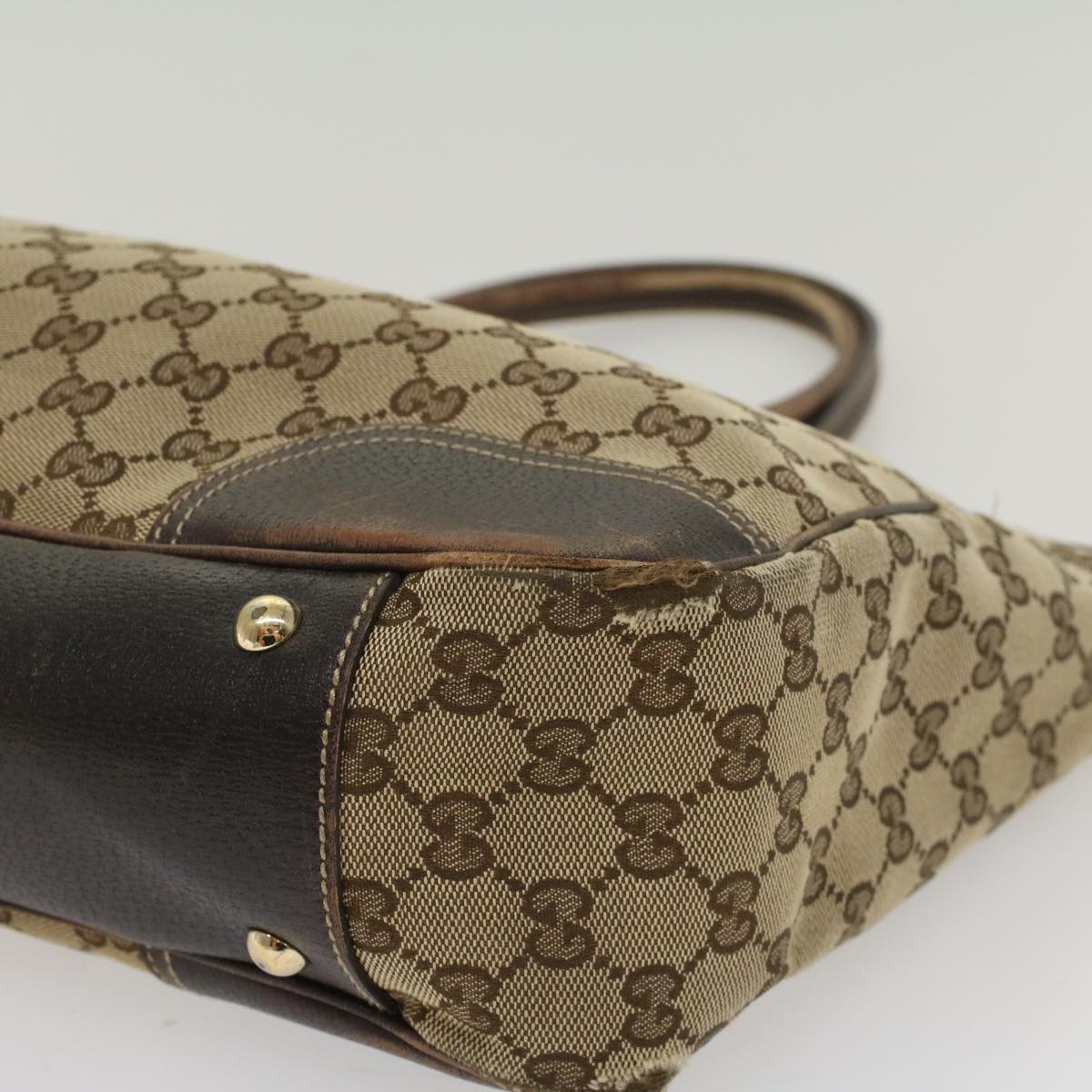 GUCCI GG Canvas Web Sherry Line Tote Bag Beige Red Green 163805 54330