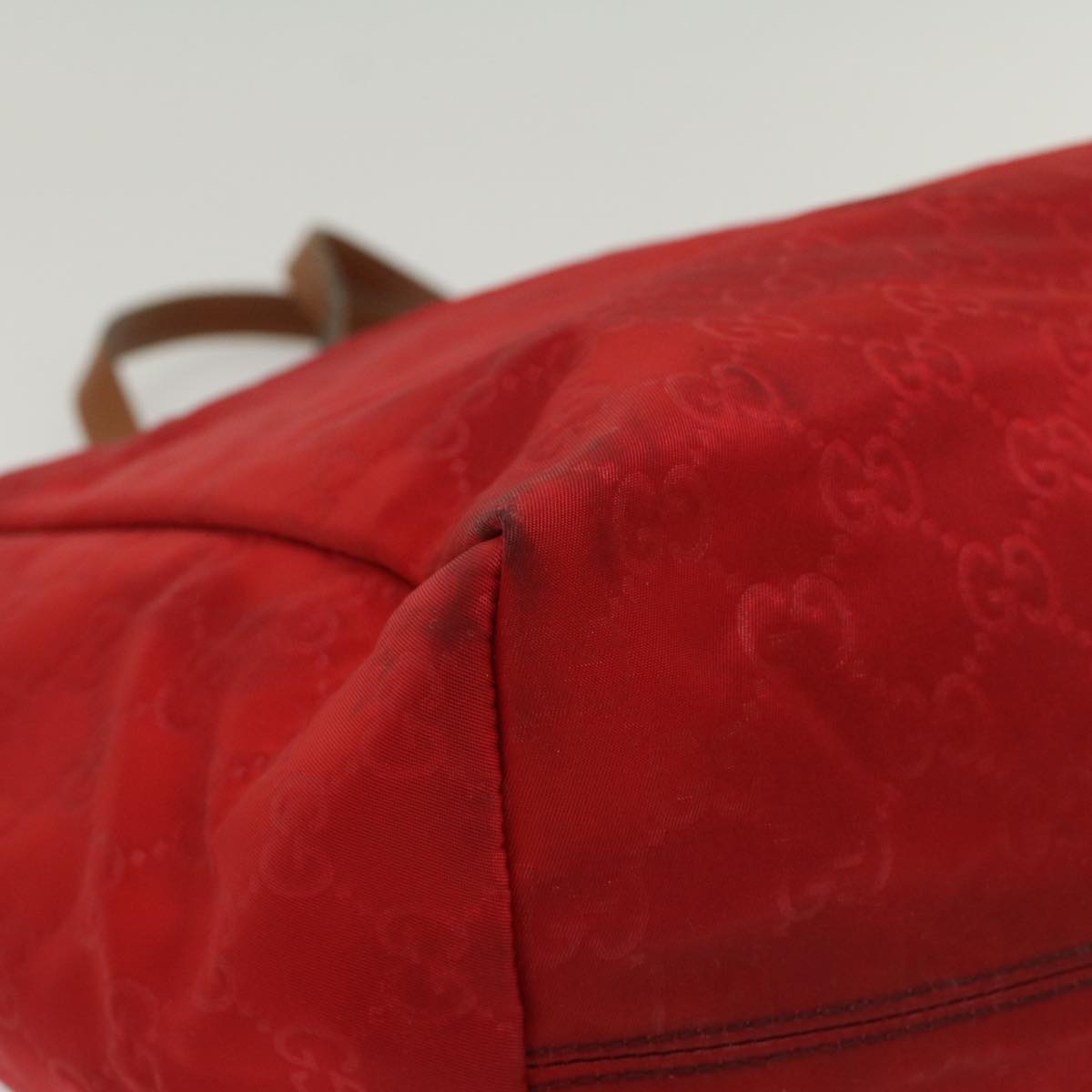 GUCCI GG Canvas Tote Bag Red 282439 54331