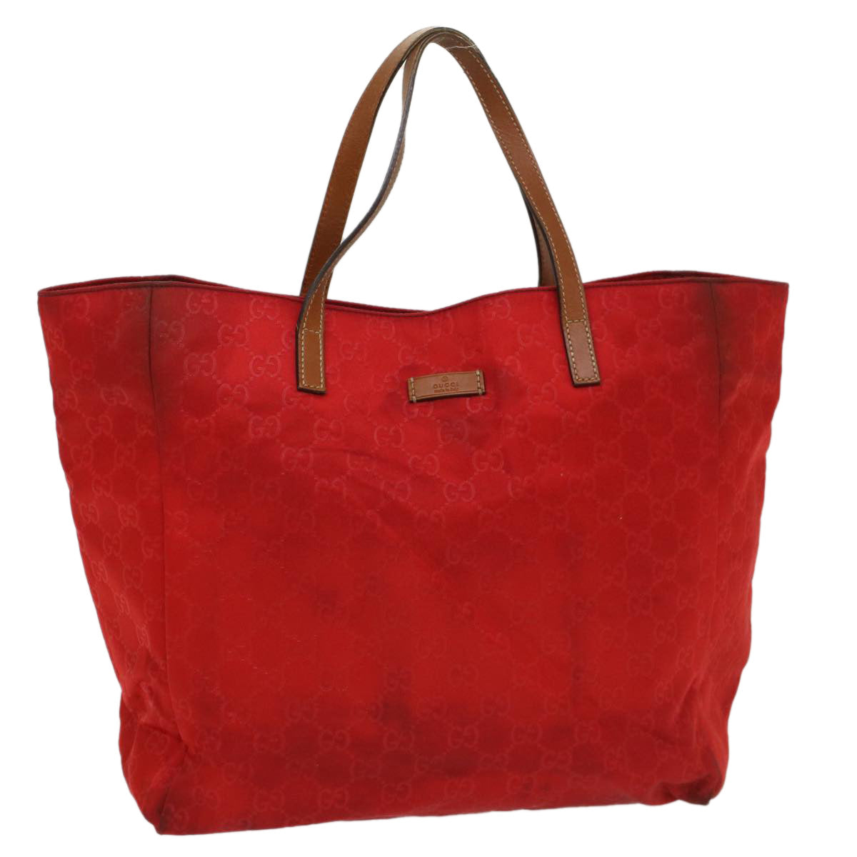 GUCCI GG Canvas Tote Bag Red 282439 54331