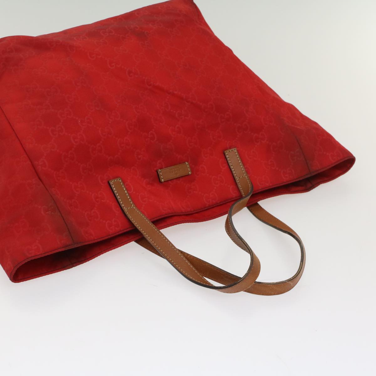 GUCCI GG Canvas Tote Bag Red 282439 54331