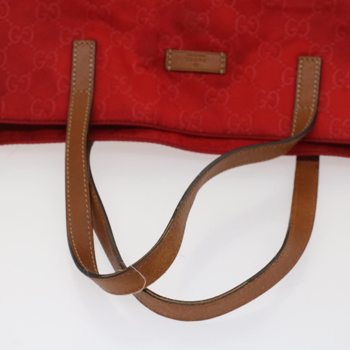 GUCCI GG Canvas Tote Bag Red 282439 54331