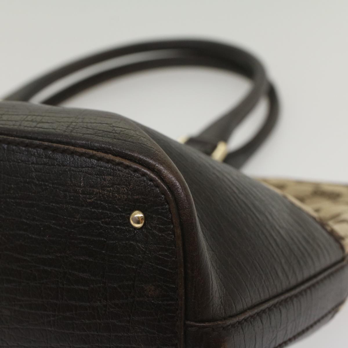GUCCI GG Canvas Web Sherry Line Tote Bag Beige Red Green 137385 54334