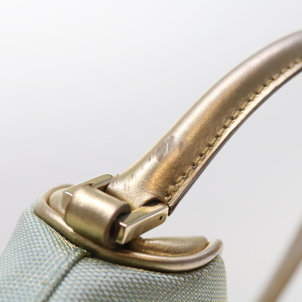 GUCCI Hand Bag Nylon Canvas Light Blue 039 1133 54352