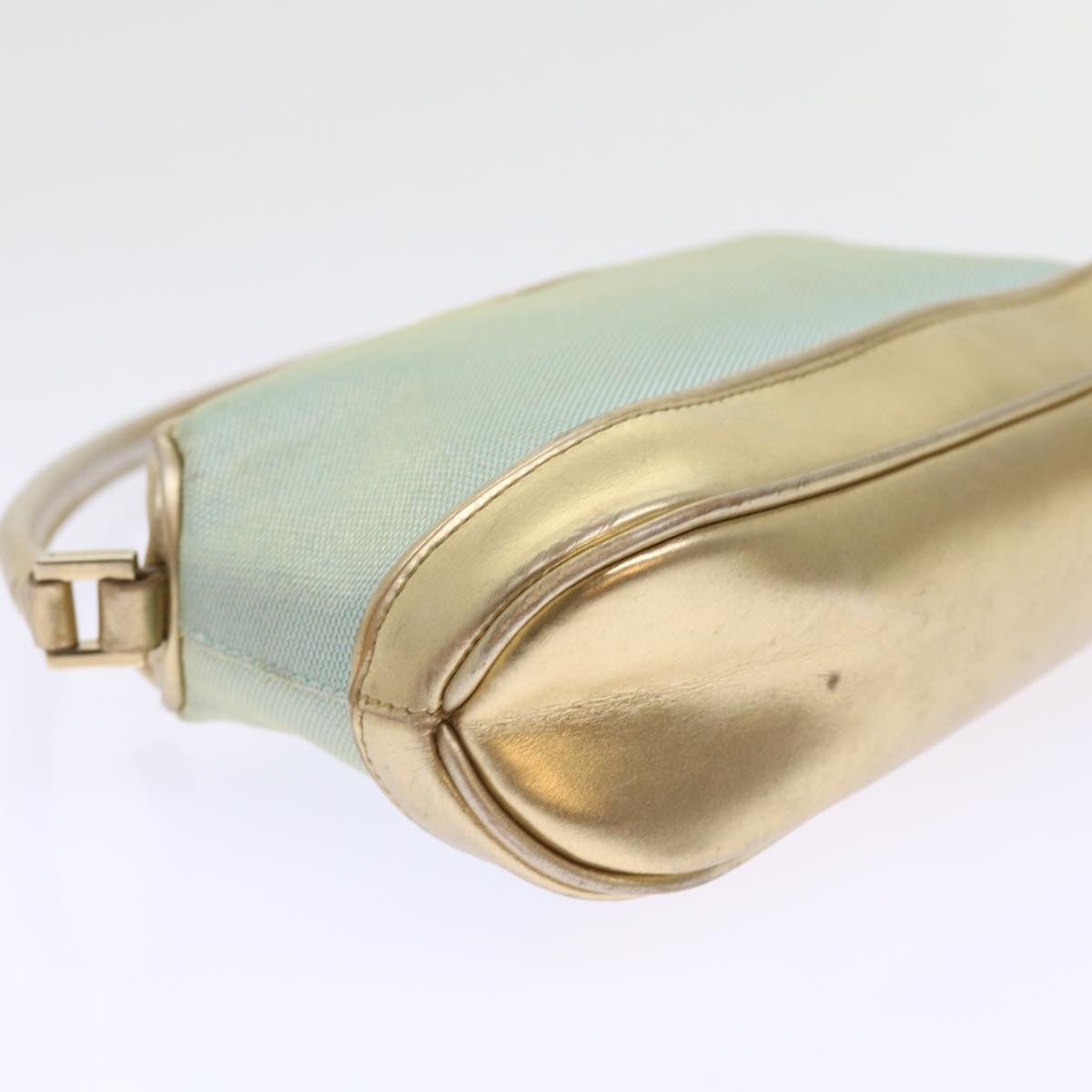 GUCCI Hand Bag Nylon Canvas Light Blue 039 1133 54352