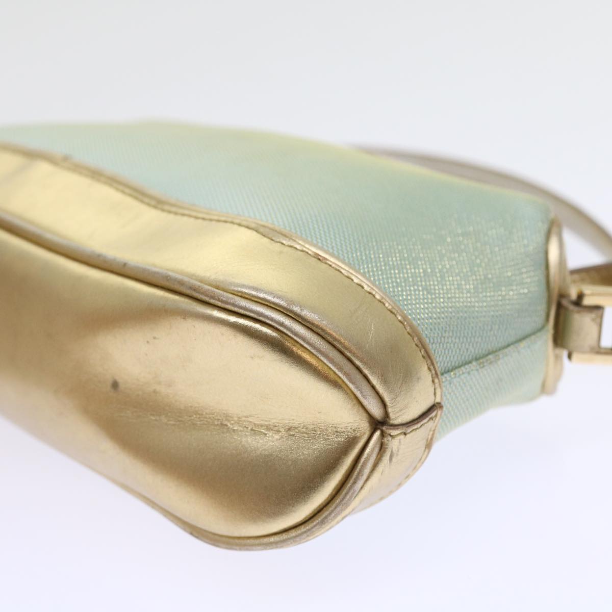 GUCCI Hand Bag Nylon Canvas Light Blue 039 1133 54352