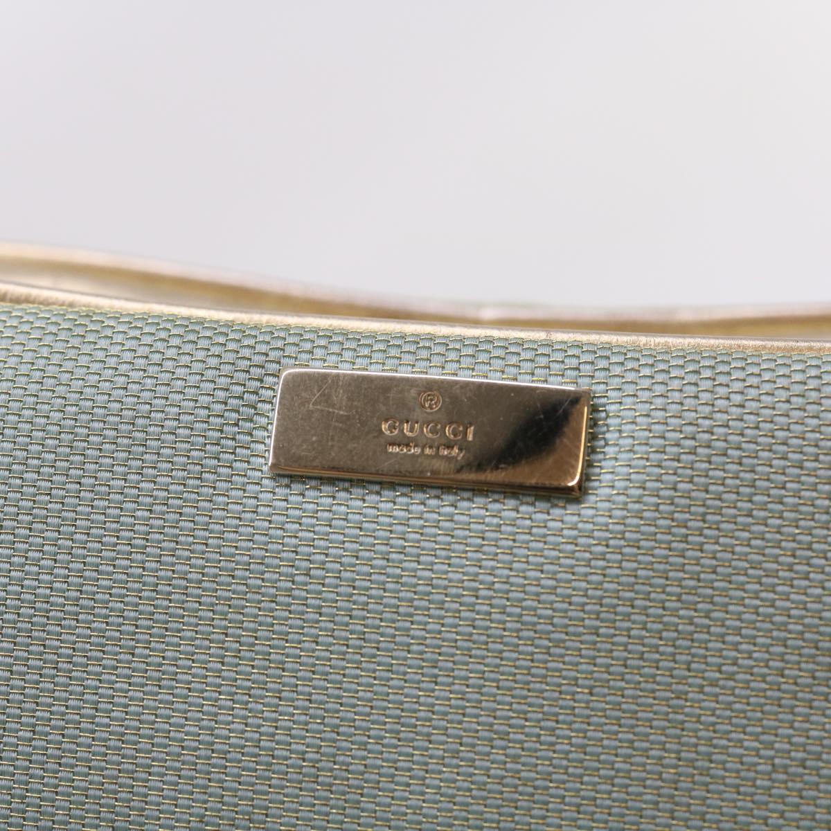 GUCCI Hand Bag Nylon Canvas Light Blue 039 1133 54352