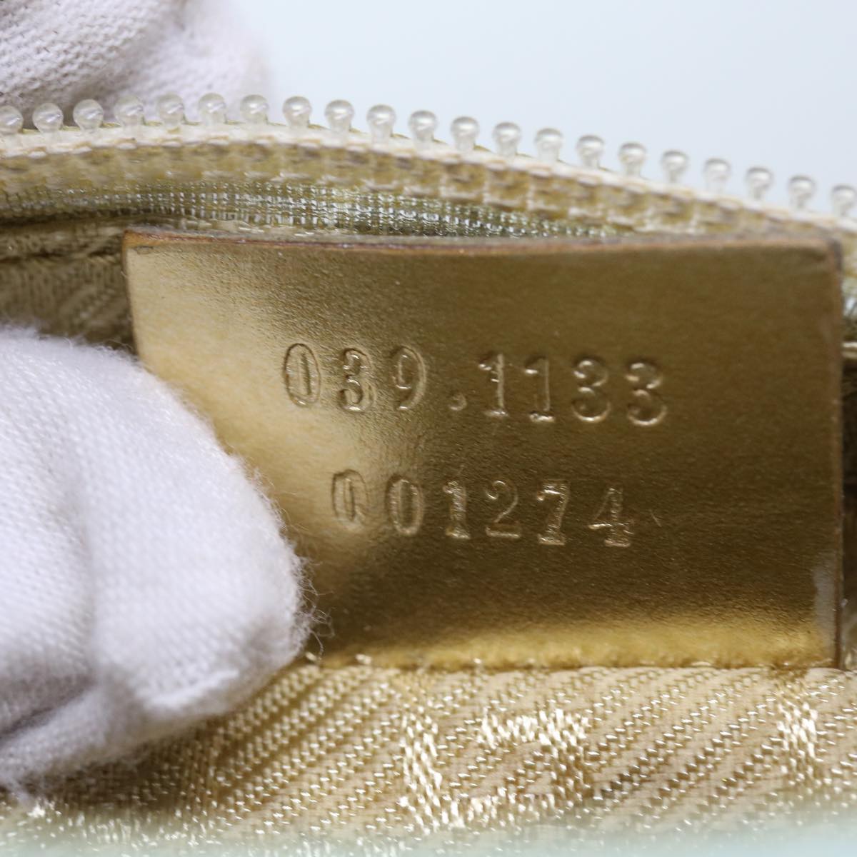 GUCCI Hand Bag Nylon Canvas Light Blue 039 1133 54352