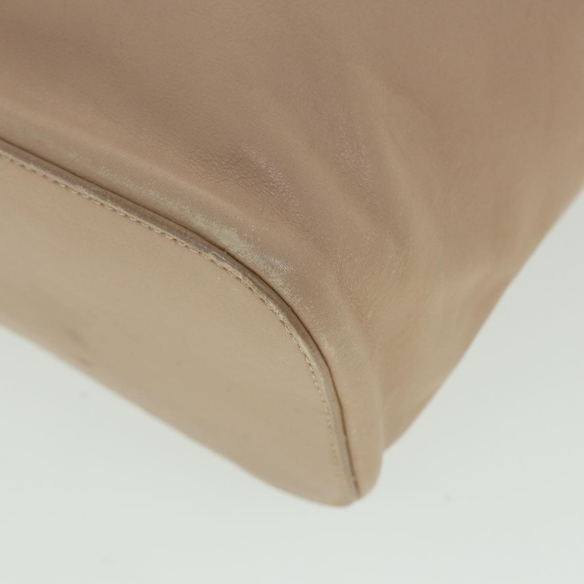 GUCCI Shoulder Bag Leather Beige 54365