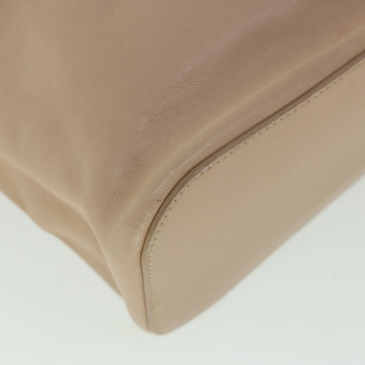 GUCCI Shoulder Bag Leather Beige 54365
