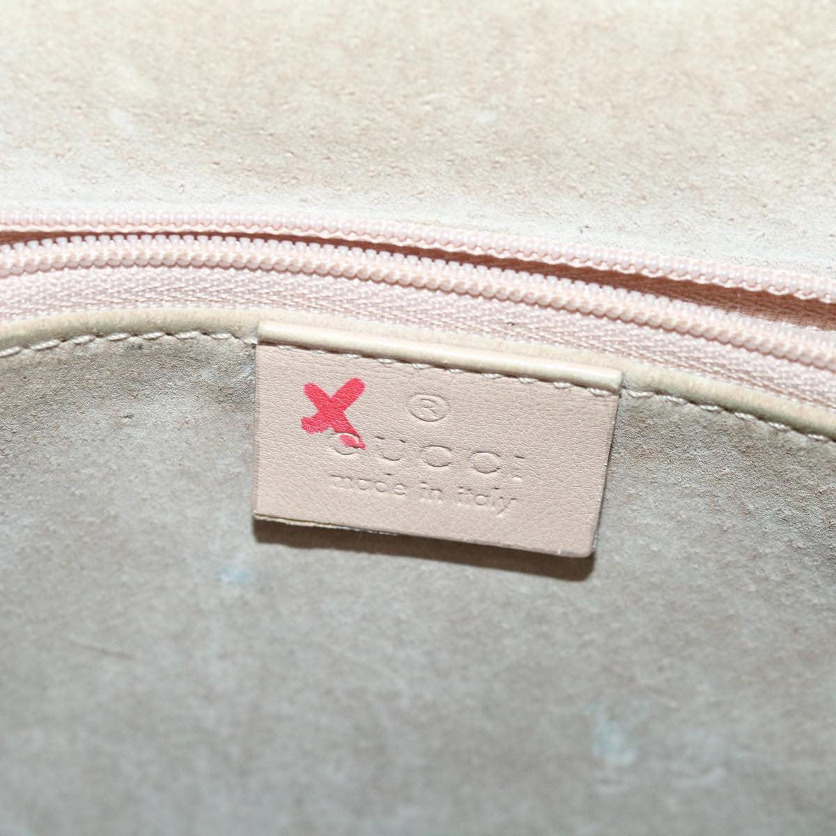 GUCCI Shoulder Bag Leather Beige 54365
