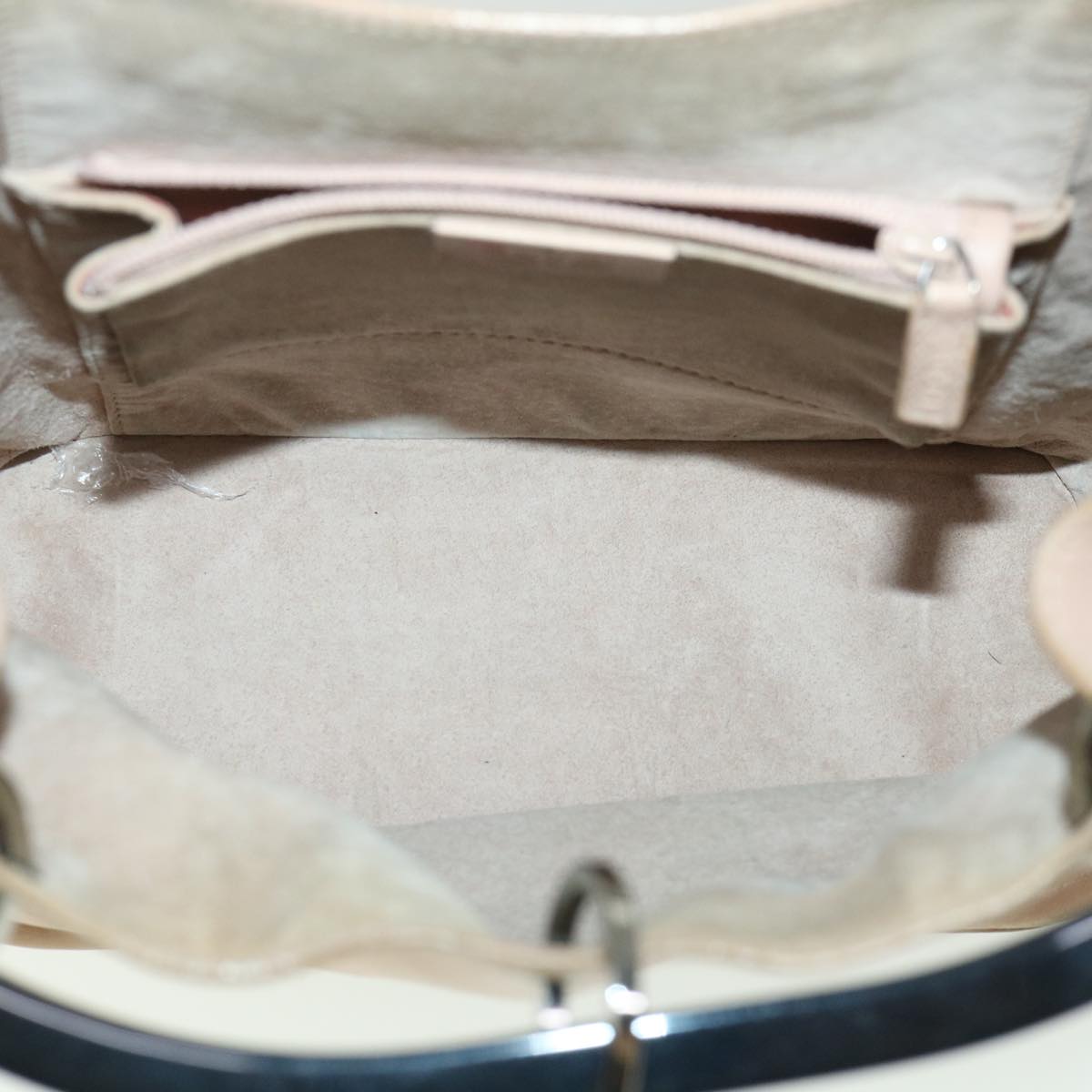 GUCCI Shoulder Bag Leather Beige 54365