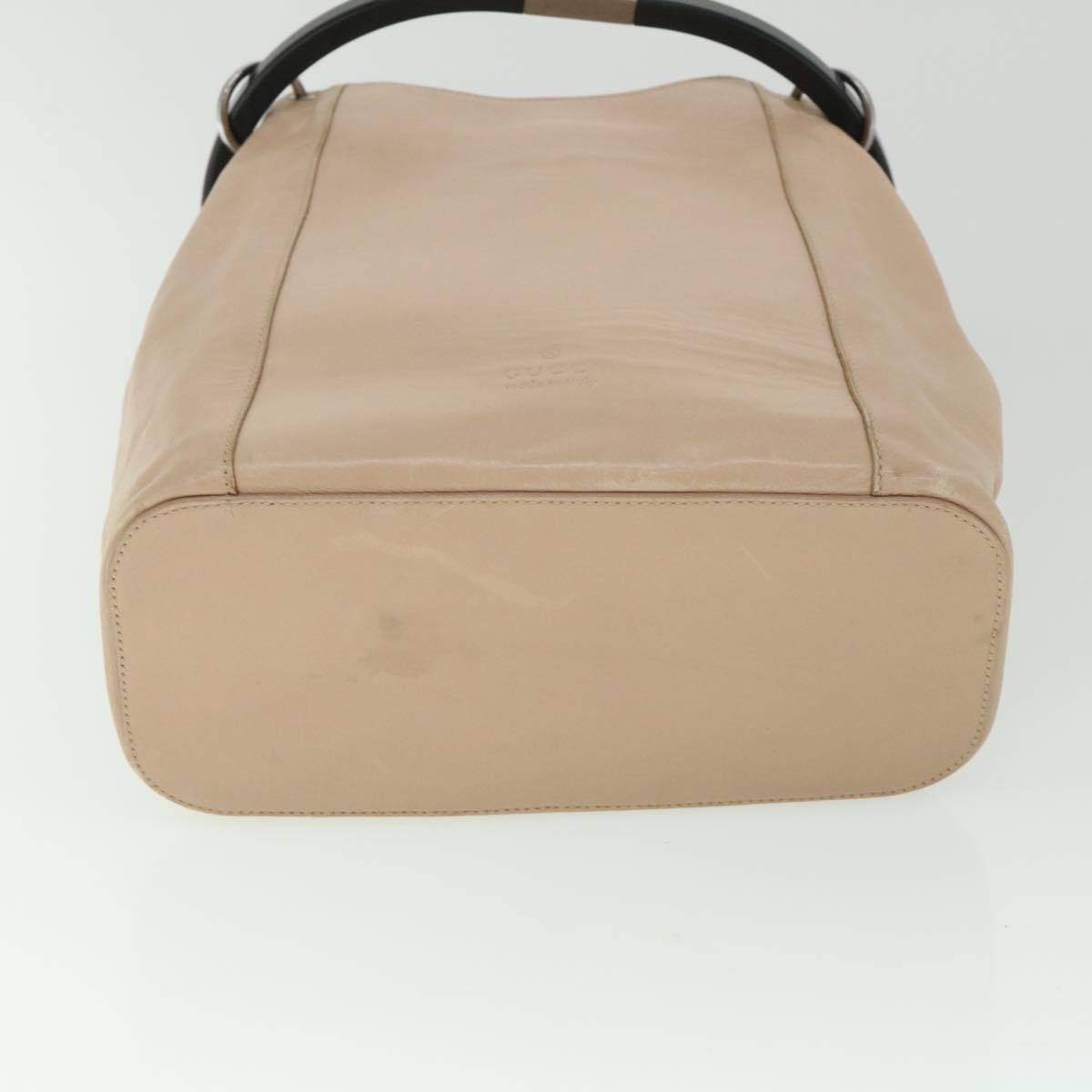GUCCI Shoulder Bag Leather Beige 54365