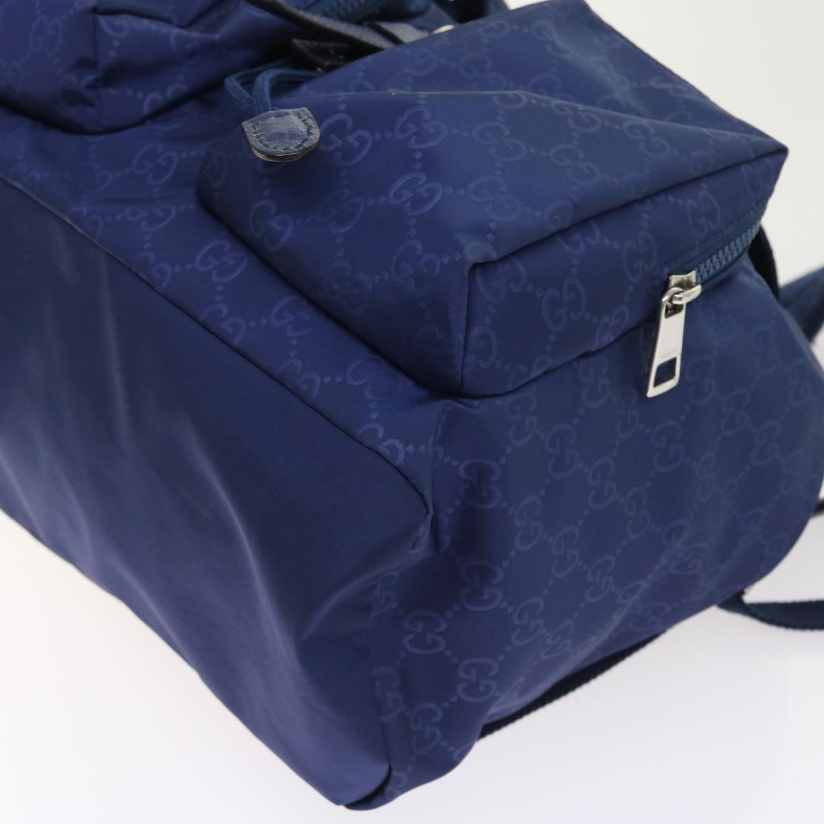 GUCCI Backpack Nylon Blue 406361 54375