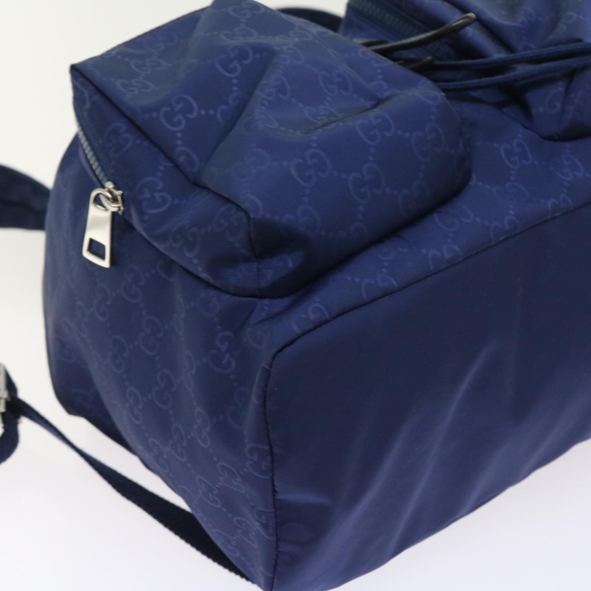GUCCI Backpack Nylon Blue 406361 54375