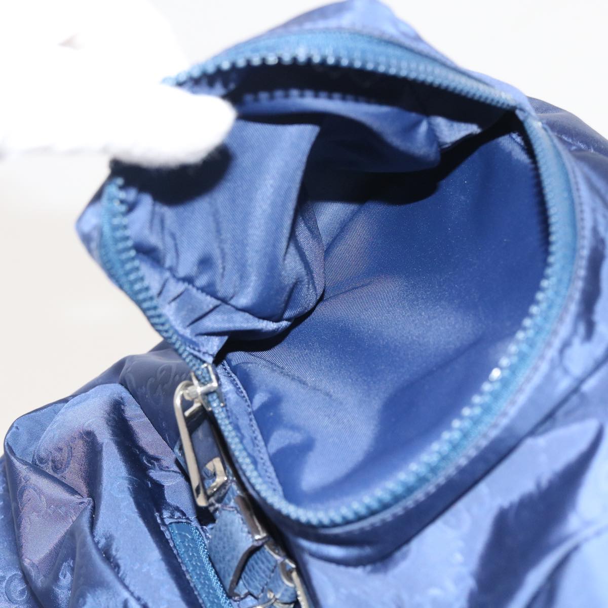 GUCCI Backpack Nylon Blue 406361 54375