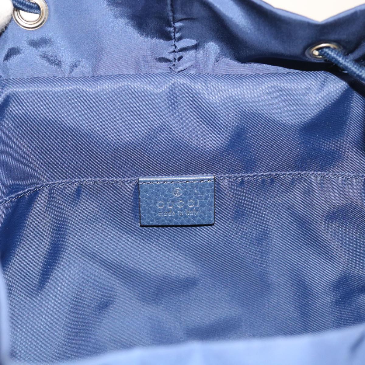 GUCCI Backpack Nylon Blue 406361 54375