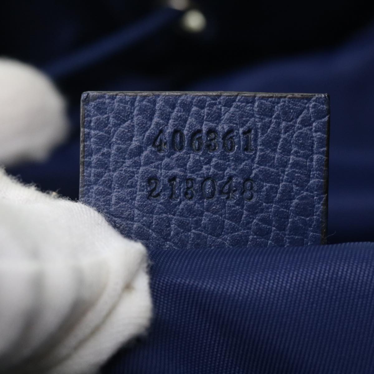 GUCCI Backpack Nylon Blue 406361 54375