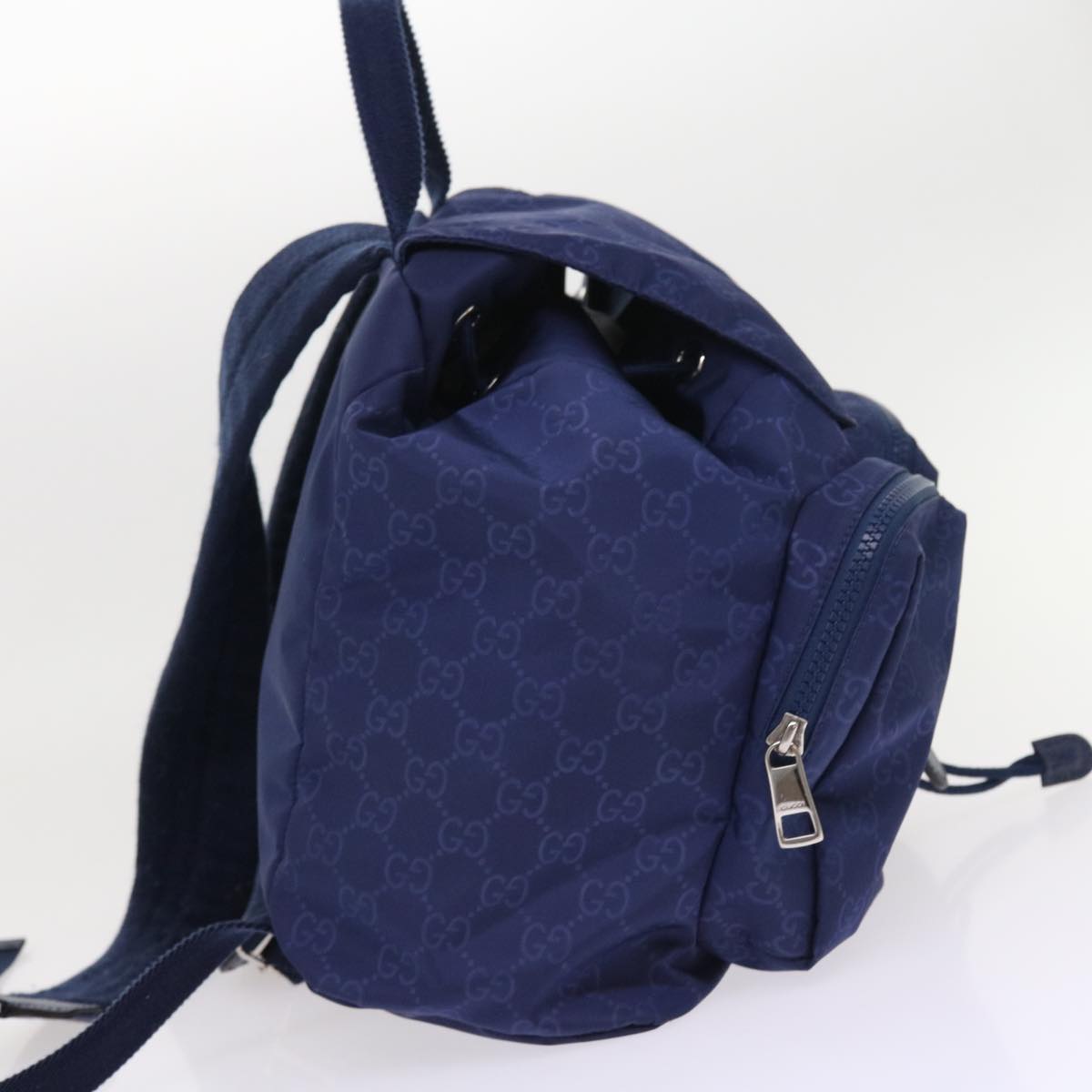 GUCCI Backpack Nylon Blue 406361 54375