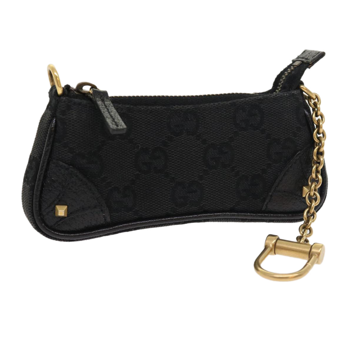GUCCI GG Canvas Coin Purse Black 120973 1669 54454
