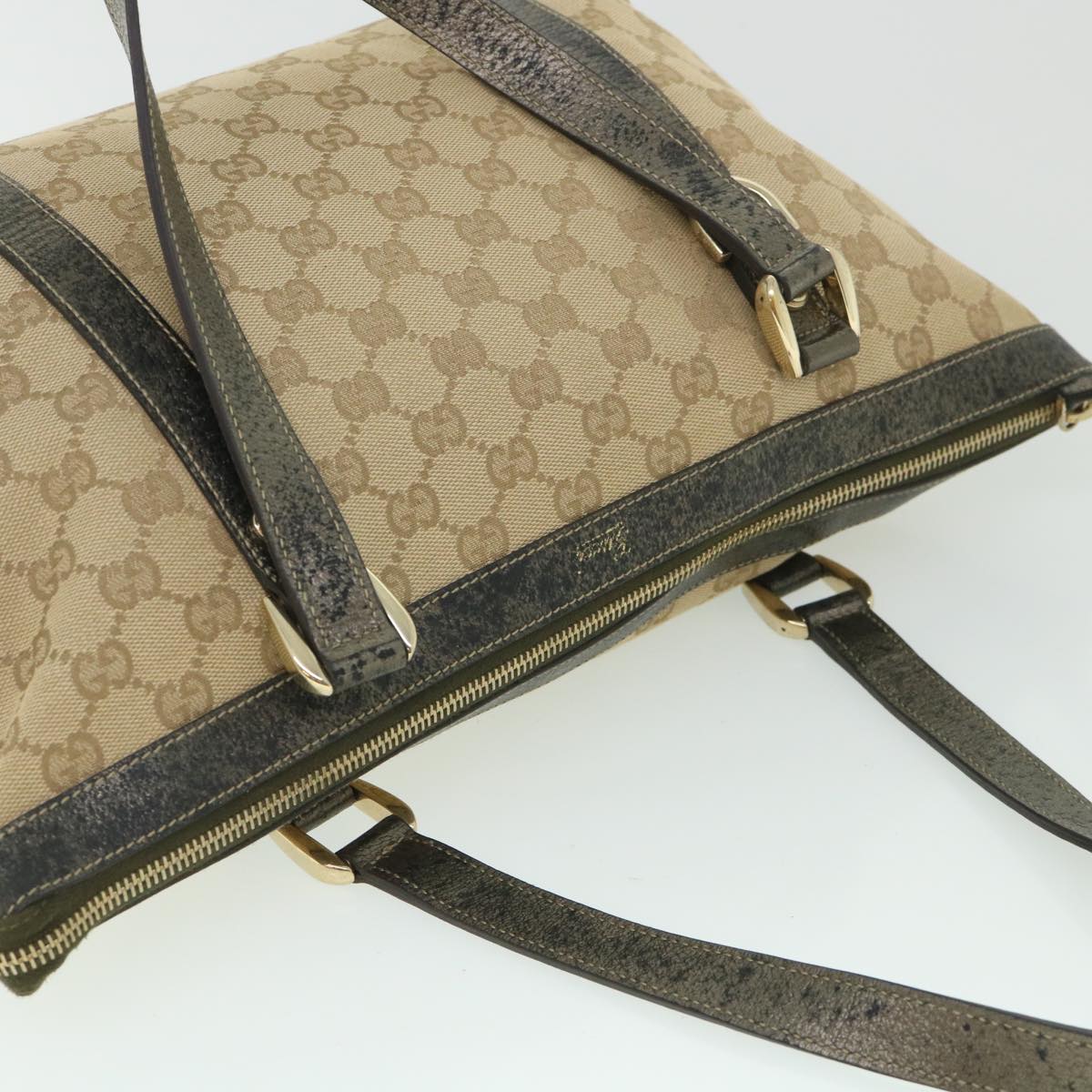 GUCCI GG Canvas Tote Bag Beige 141470 54456