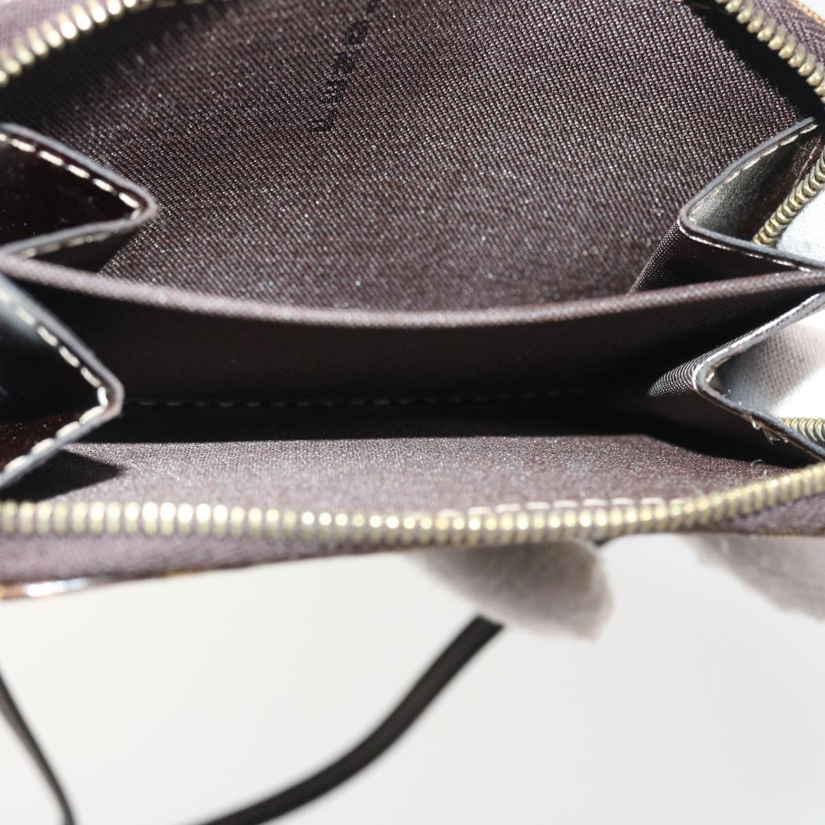 FENDI Zucchino Canvas Shoulder Wallet Enamel Brown 54463