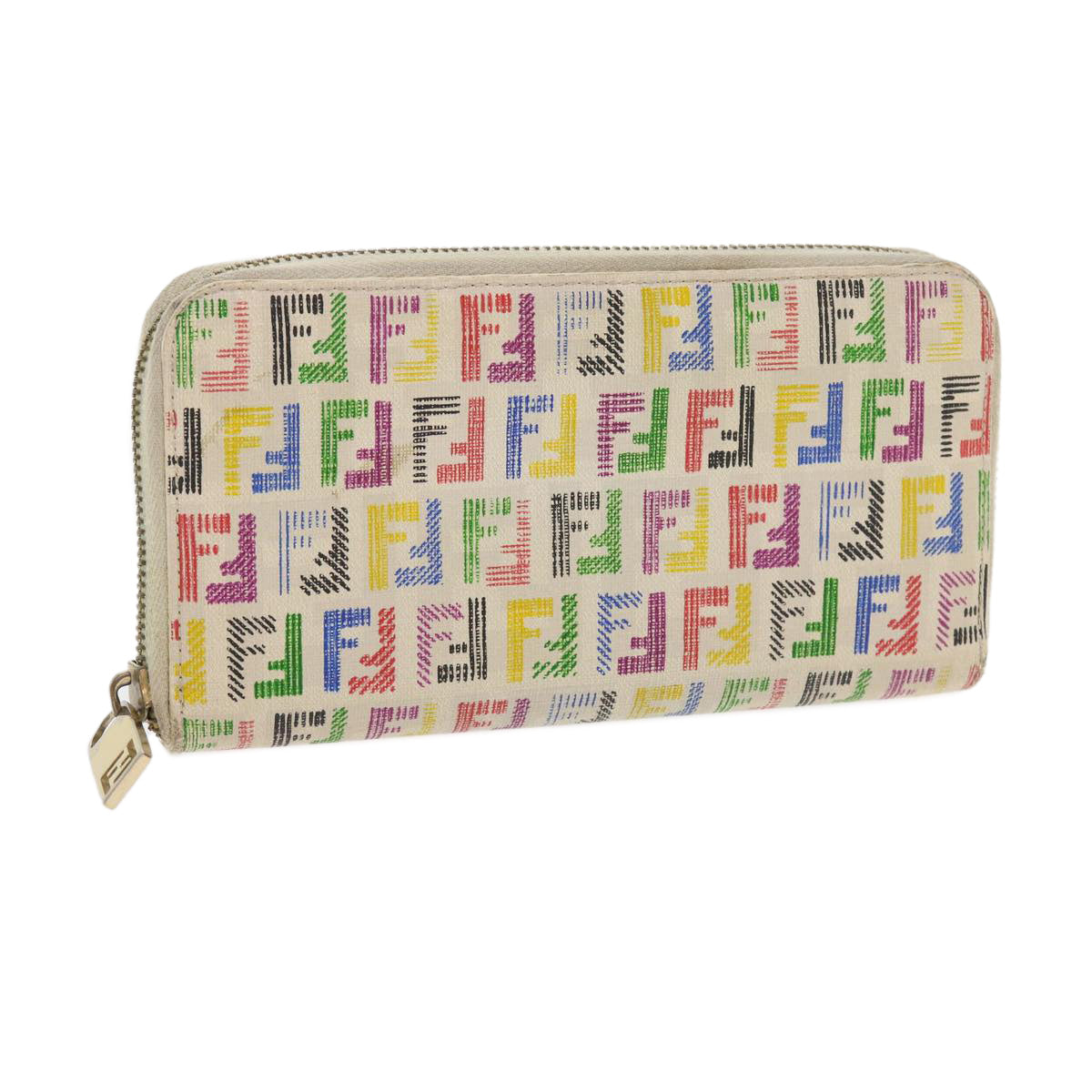 FENDI Zucchino Canvas Long Wallet Multicolor 54465