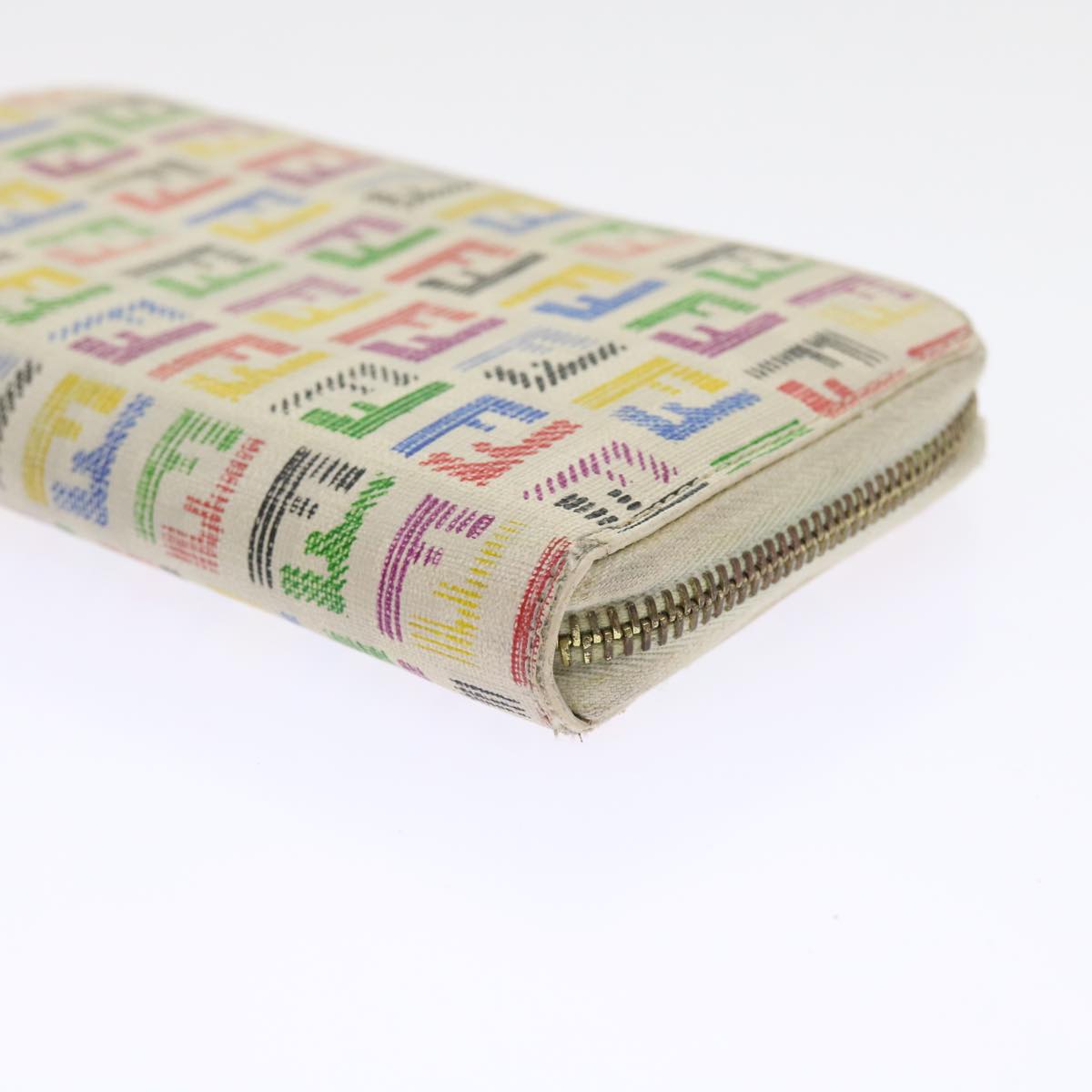 FENDI Zucchino Canvas Long Wallet Multicolor 54465