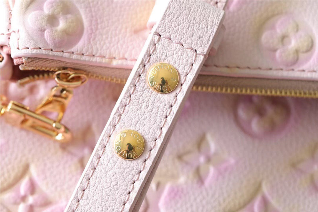 LV Multi Pochette AcGLAMIssoires Monogram Empreinte Pink For Women, WomenÃ¢â‚¬â„¢s Handbags 9.4in/24cm LV M46093