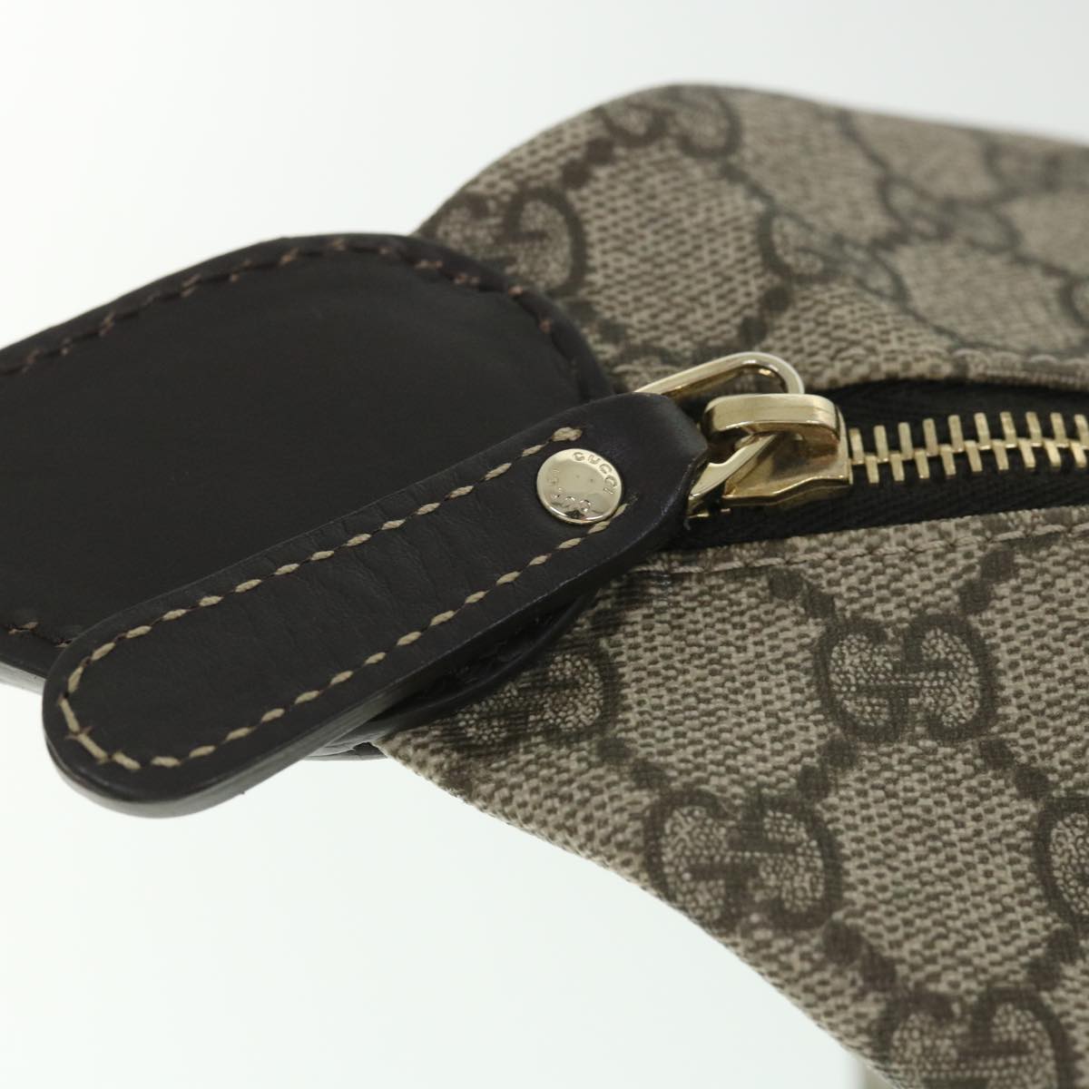 GUCCI GG Supreme Boston Bag PVC Leather 2way Beige 246895 54514
