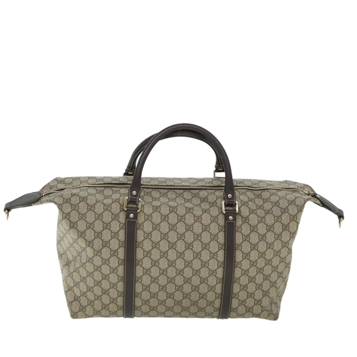 GUCCI GG Supreme Boston Bag PVC Leather 2way Beige 246895 54514