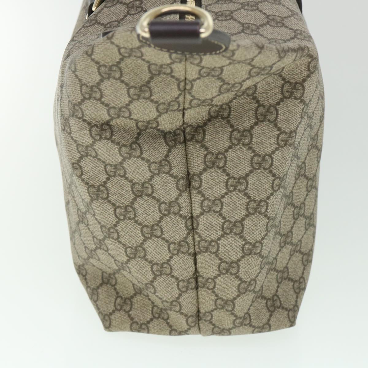 GUCCI GG Supreme Boston Bag PVC Leather 2way Beige 246895 54514