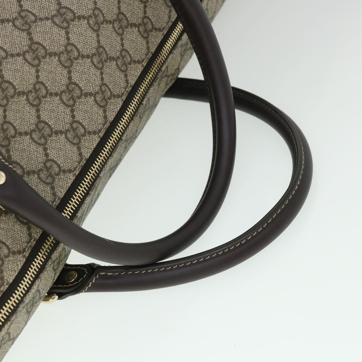 GUCCI GG Supreme Boston Bag PVC Leather 2way Beige 246895 54514