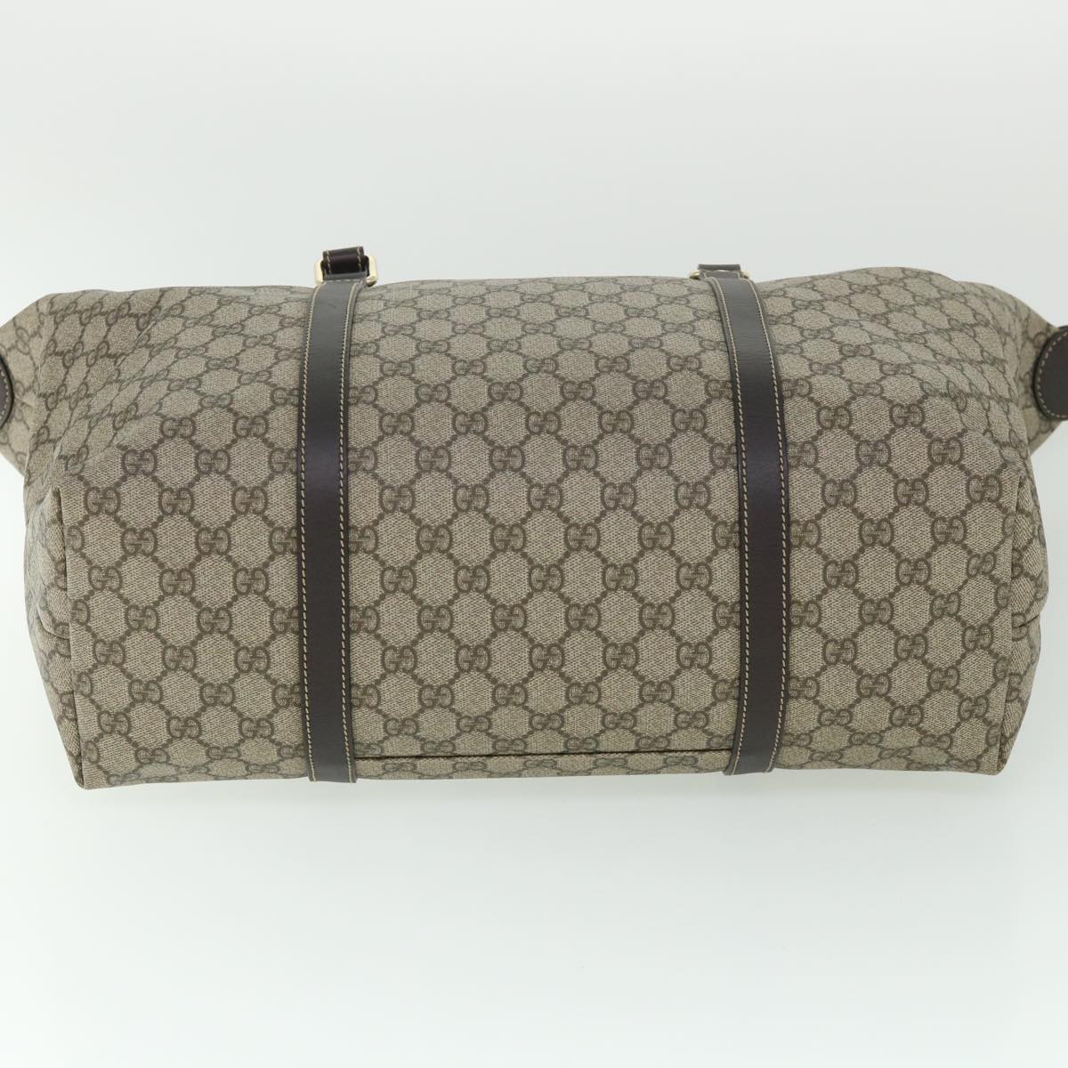 GUCCI GG Supreme Boston Bag PVC Leather 2way Beige 246895 54514
