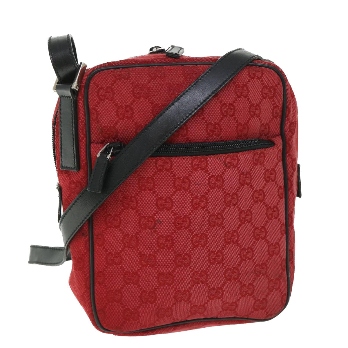 GUCCI GG Canvas Shoulder Bag Red 018 1612 200047 54533