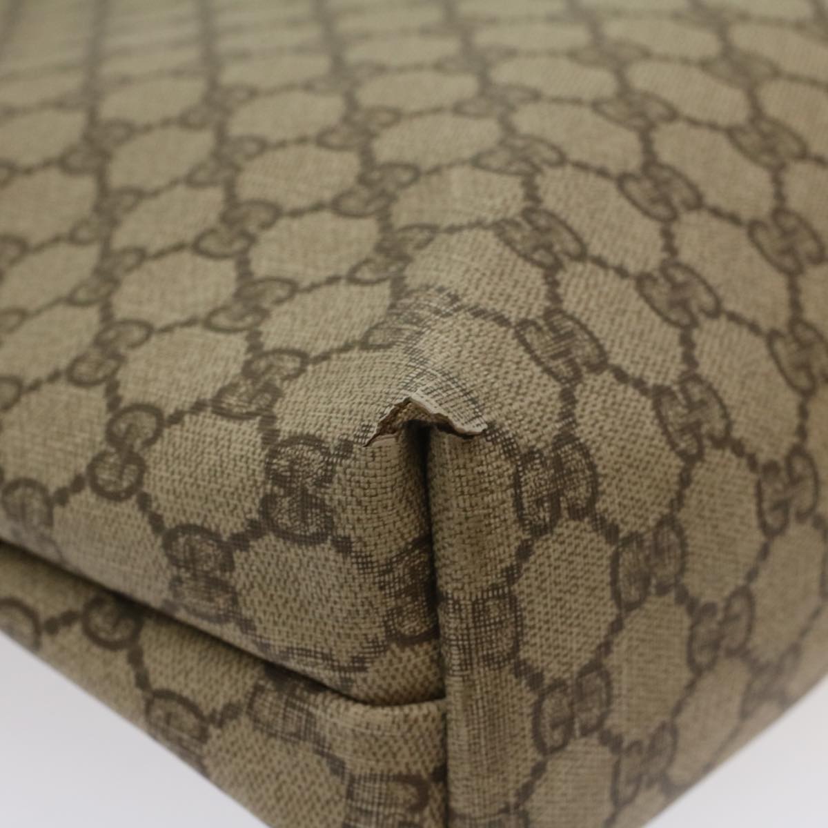 GUCCI GG Supreme Web Sherry Line Tote Bag Beige Red 002 58 6487 9411 54557
