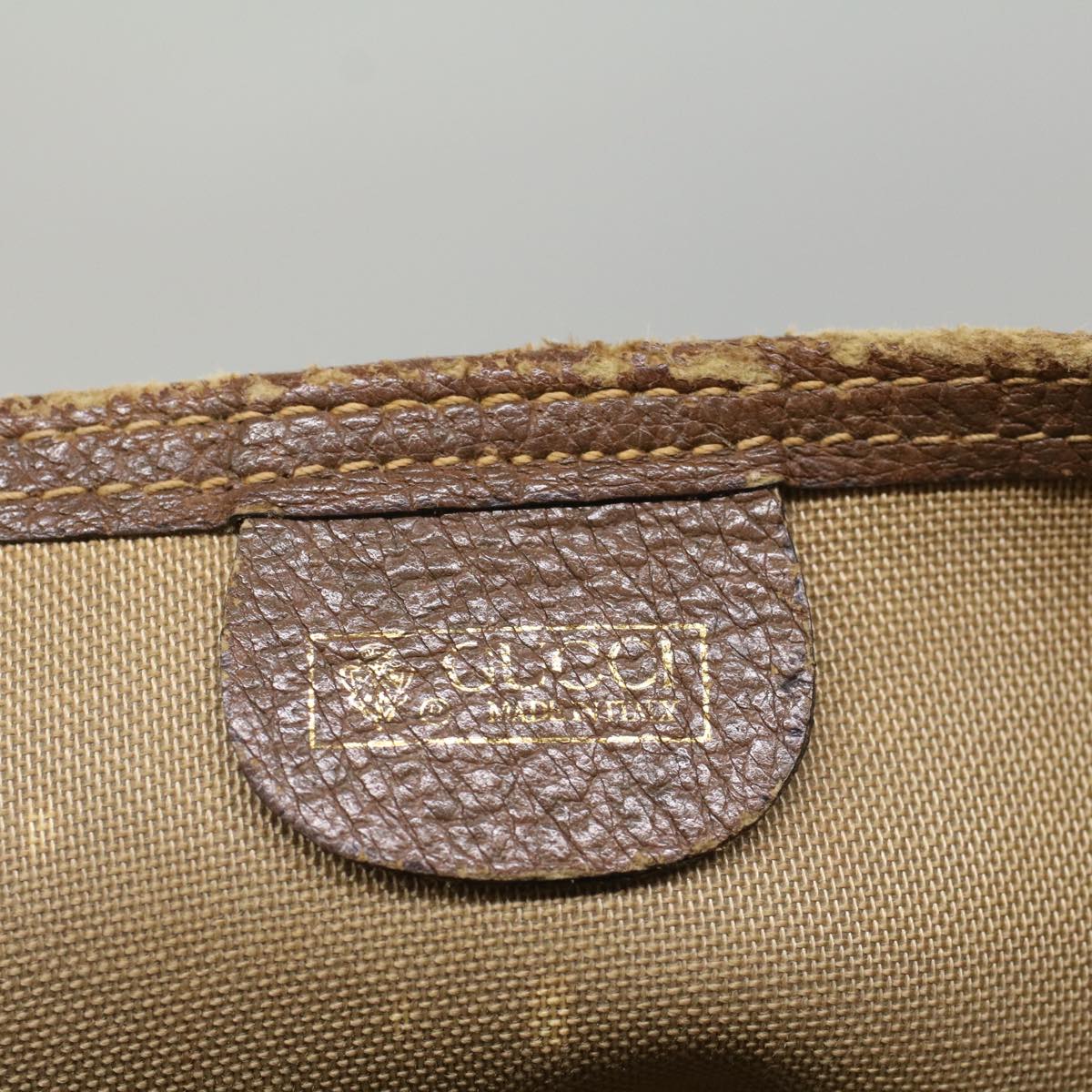 GUCCI GG Supreme Web Sherry Line Tote Bag Beige Red 002 58 6487 9411 54557