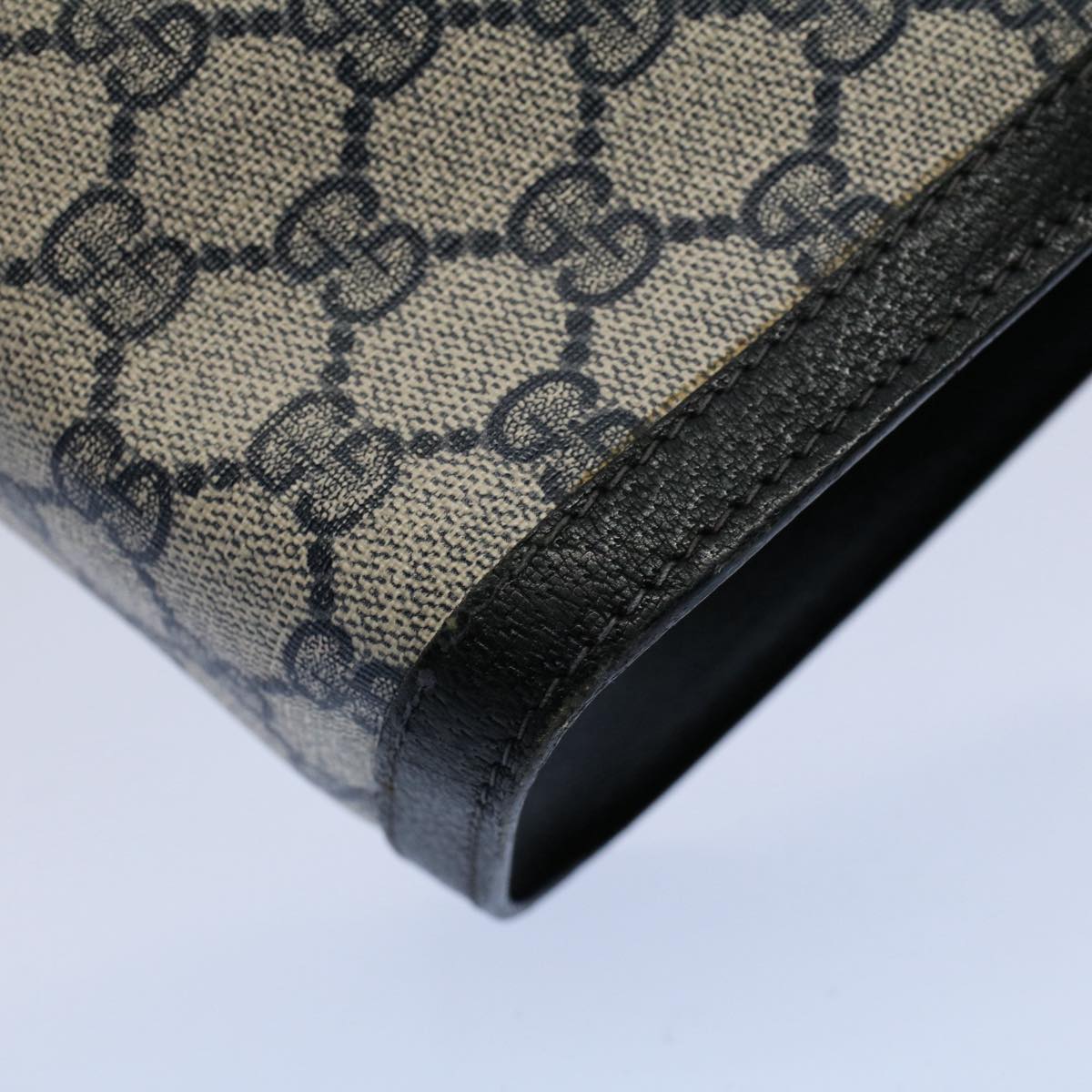 GUCCI GG Canvas Sherry Line Clutch Bag Gray Red Navy 41 014 3087 30 54692