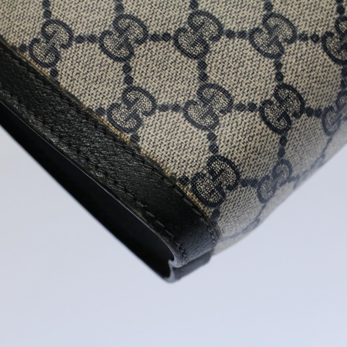 GUCCI GG Canvas Sherry Line Clutch Bag Gray Red Navy 41 014 3087 30 54692