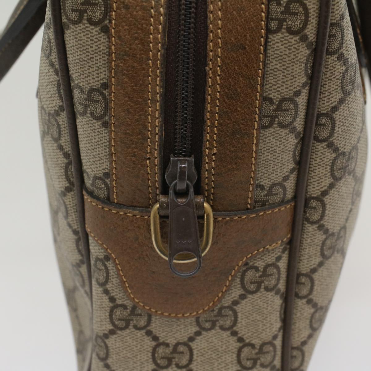 GUCCI GG Supreme Web Sherry Line Hand Bag Beige Red 378 002 3839 54693